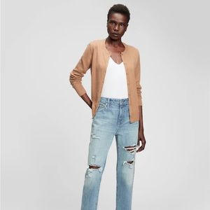 NWT GAP Camel Brown Tan Cardigan Small 100% Cotton